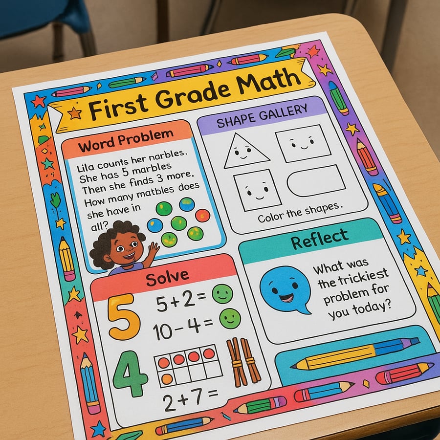 How to Create a First Grade Math Worksheet That Builds Understanding